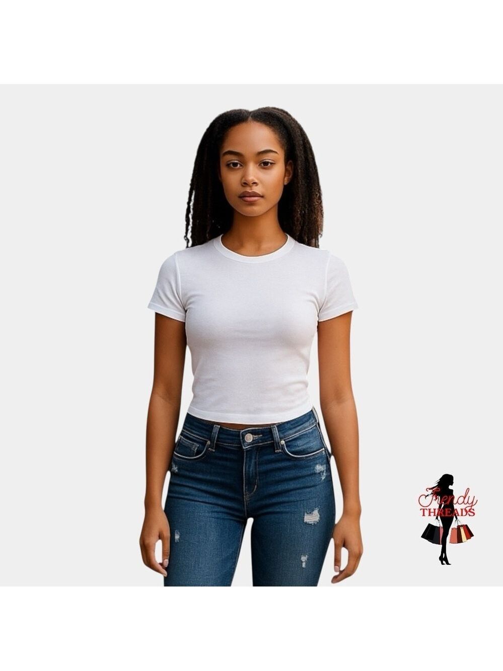 China Girl NEW Organic Cotton Perfect White Baby Tee NWOT Red Label Minimalist